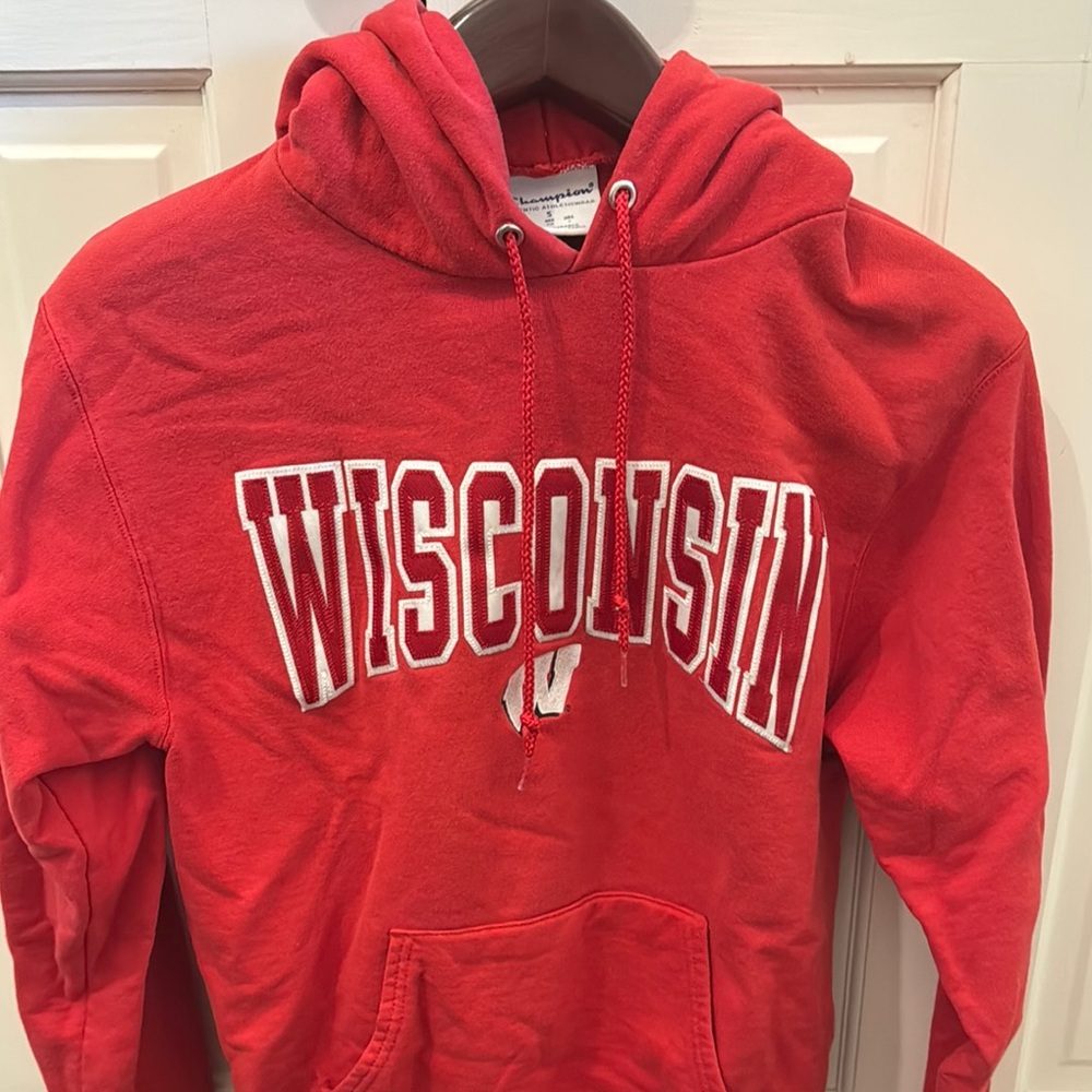 Red Wisconsin Hoodie